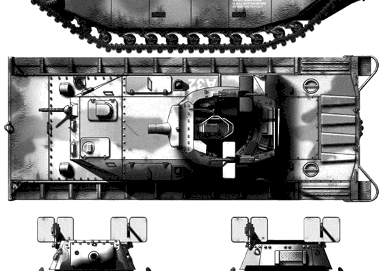 Tank LVT (A) -4 Amtank (late sound. model) - drawings, dimensions, figures