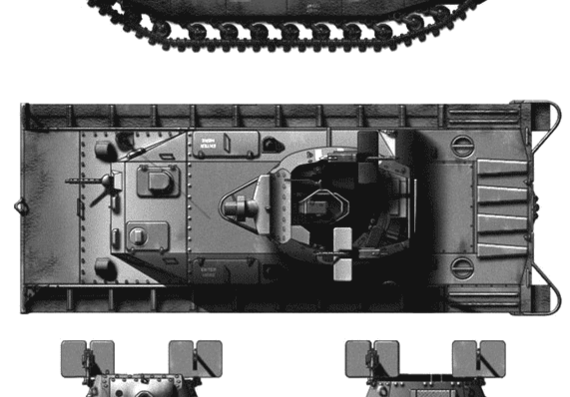 Tank LVT (A) -5 Amtank - drawings, dimensions, figures