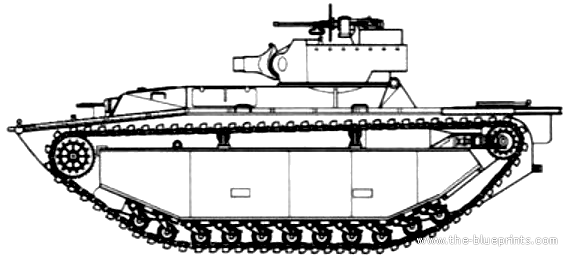 Tank LVT (A) - 4 Amtank Buffalo 4 - drawings, dimensions, figures
