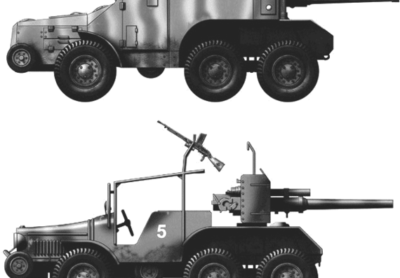 Tank Laffly W-15 TCC - drawings, dimensions, figures