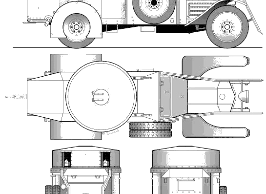 Lancia 1ZM Armoured Car 1917 - drawings, dimensions, pictures