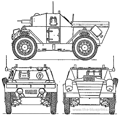 Lancia Lince tank - drawings, dimensions, pictures