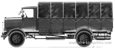 Танк Lancia Truck (1939) - чертежи, габариты, рисунки