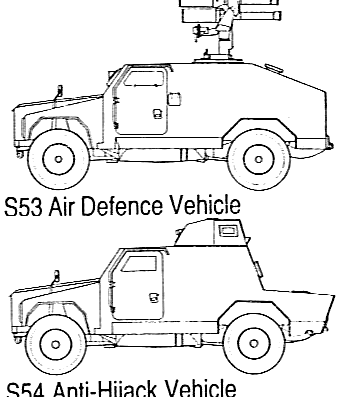 Land Rover Shorland Series 5 tank - drawings, dimensions, pictures