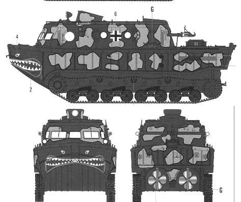 Landwasserschlapper tank - drawings, dimensions, pictures