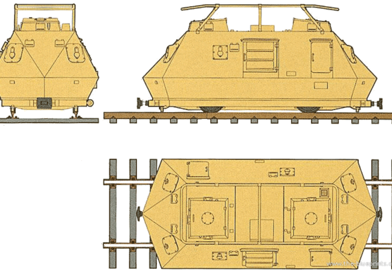 Tank Le.Sp. Light Reconstruction Armoured Car - drawings, dimensions, pictures