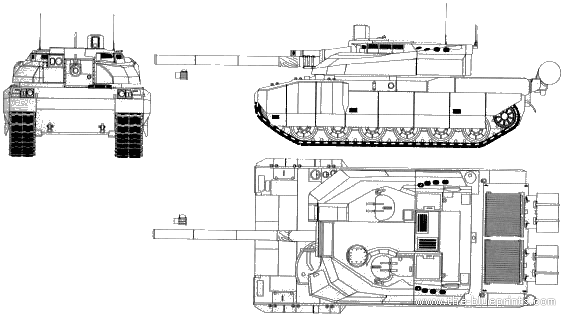 Leclerc tank - drawings, dimensions, pictures