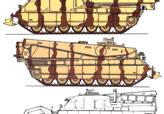Leclerc DNG tank - drawings, dimensions, figures