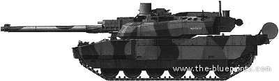 Танк Leclerc MBT - чертежи, габариты, рисунки