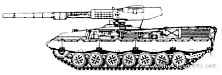 Танк Leopard 1 GMC - чертежи, габариты, рисунки