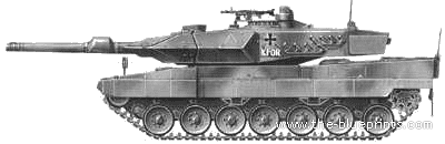 Танк Leopard 2A5 - чертежи, габариты, рисунки