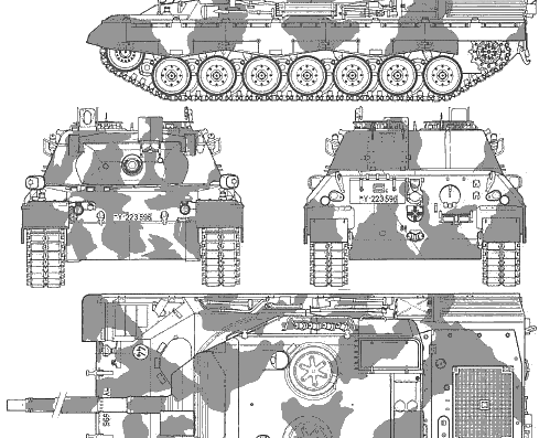 Tank Leopard A4 - drawings, dimensions, figures