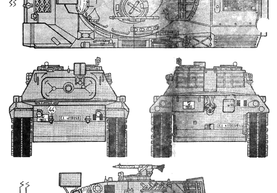Tank Leopard I - drawings, dimensions, figures