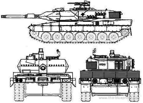 Tank Leopard II A5 - drawings, dimensions, figures