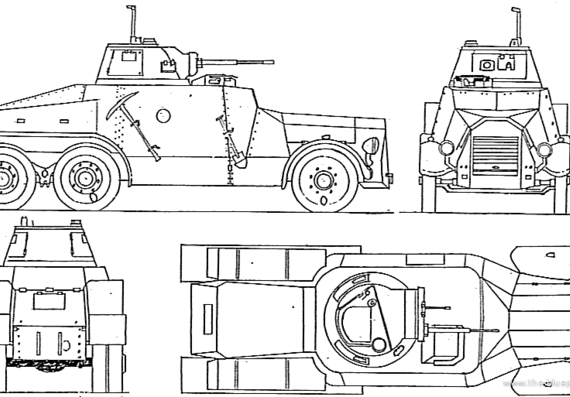 Leyland ALV-1 tank - drawings, dimensions, figures