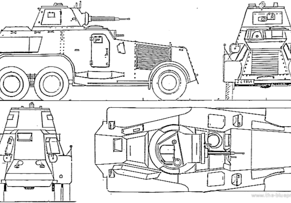 Танк Leyland ALV-1 L-180 - чертежи, габариты, рисунки