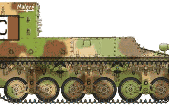 Lorraine 38L VBCP tank - drawings, dimensions, figures