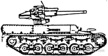 Танк Lorraine 47mm PaK 183 (1939) - чертежи, габариты, рисунки