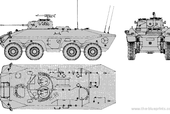 Luchs tank - drawings, dimensions, figures