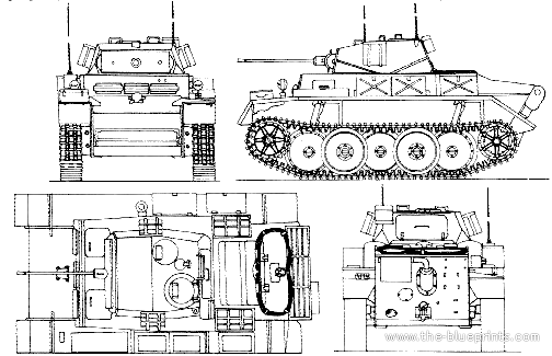 Luchs tank PzKpfw.II - drawings, dimensions, pictures