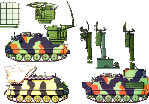 Танк M-113A1 Green Archer - чертежи, габариты, рисунки