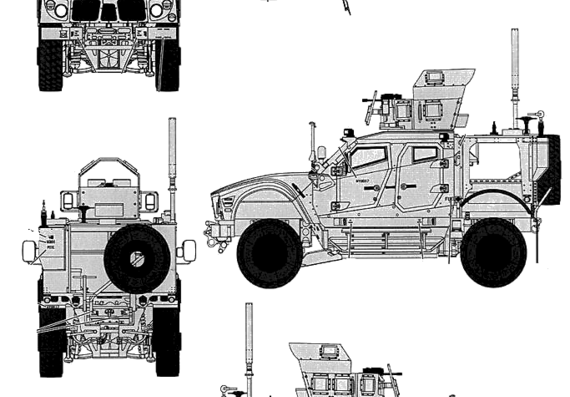 M-ATV tank - drawings, dimensions, figures