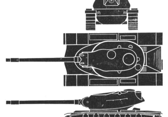 Tank M103 - drawings, dimensions, figures
