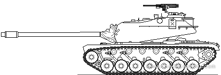 Танк M103A2 - чертежи, габариты, рисунки