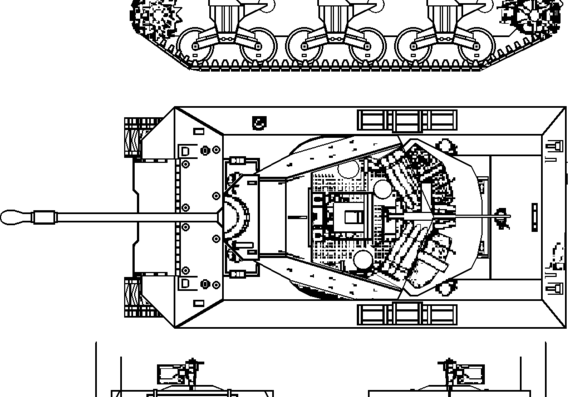 Танк M10 Achilles II C 17 PDR - чертежи, габариты, рисунки