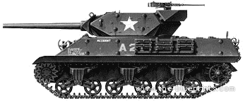 Tank M10 Duckbill - drawings, dimensions, figures