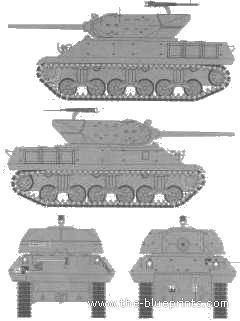Tank M10 GMC - drawings, dimensions, figures