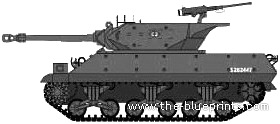Tank M10 Mk.IIC Achilles TD - drawings, dimensions, figures