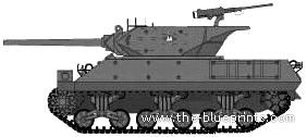 Танк M10 Mk.II Achilles TD - чертежи, габариты, рисунки