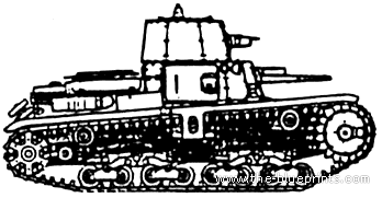 Танк M11-39 Medium Tank (Italy) - чертежи, габариты, рисунки