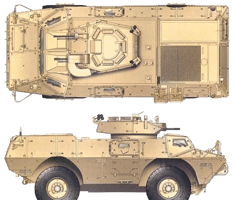Танк M1117 Guardian APC - чертежи, габариты, рисунки