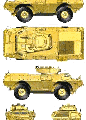 Танк M1117 Guardian ASV - чертежи, габариты, рисунки