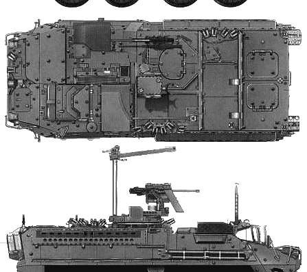 Tank M1131 Striker - drawings, dimensions, figures