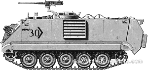 Tank M113A2 - drawings, dimensions, figures