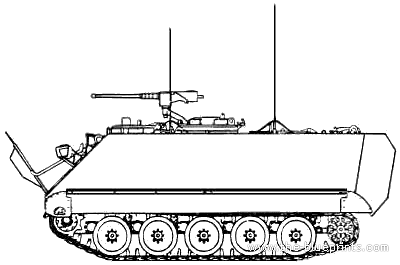 Танк M113A3 APC - чертежи, габариты, рисунки