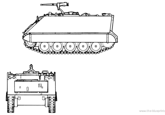 Танк M113 APC - чертежи, габариты, рисунки