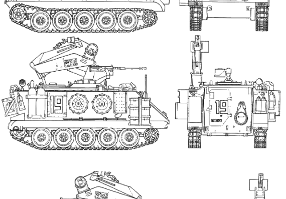 Tank M113 Fitter - drawings, dimensions, figures