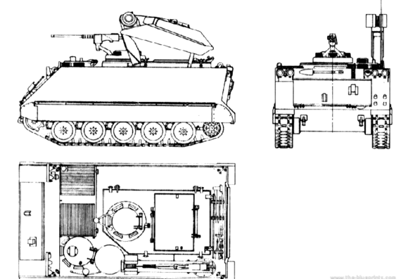 Tank M113 Fitter ARV - drawings, dimensions, figures
