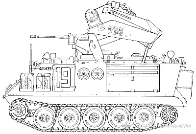 Танк M113 Fitter IDF - чертежи, габариты, рисунки