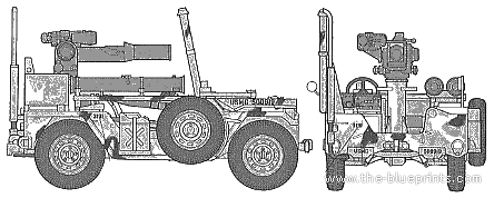 Tank M151 A2 Two Missile Launcher - drawings, dimensions, figures