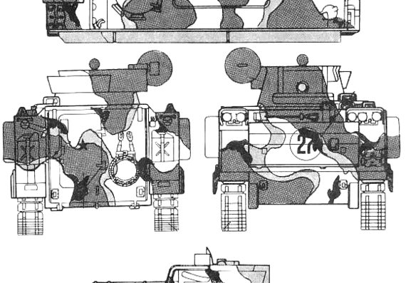 Tank M163 AA - drawings, dimensions, figures