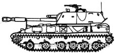 Танк M1973 2S3 152mm SPG - чертежи, габариты, рисунки