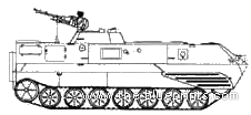 Танк M1974 Artillery Command Vehicle - чертежи, габариты, рисунки