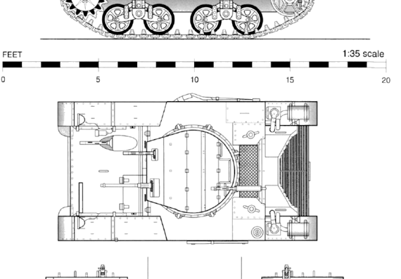 Tank M1 Combat Car (1937) - drawings, dimensions, pictures
