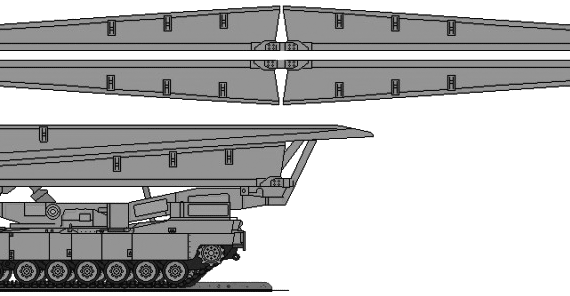 Tank M1 Wolverine Assault Bridge - drawings, dimensions, figures