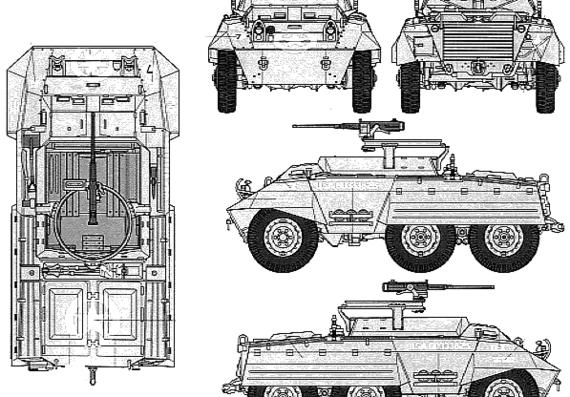 Tank M20 - drawings, dimensions, figures